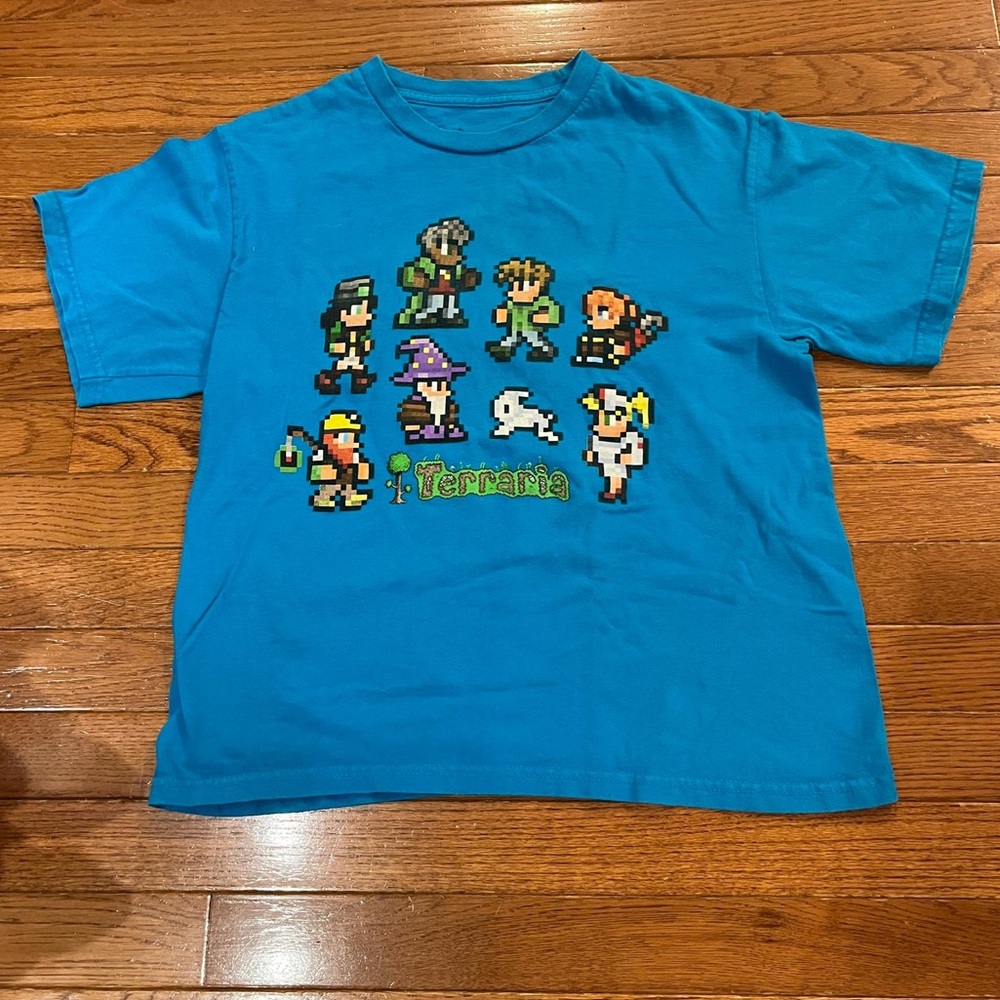 Terraria boy’s large blue T-shirt
